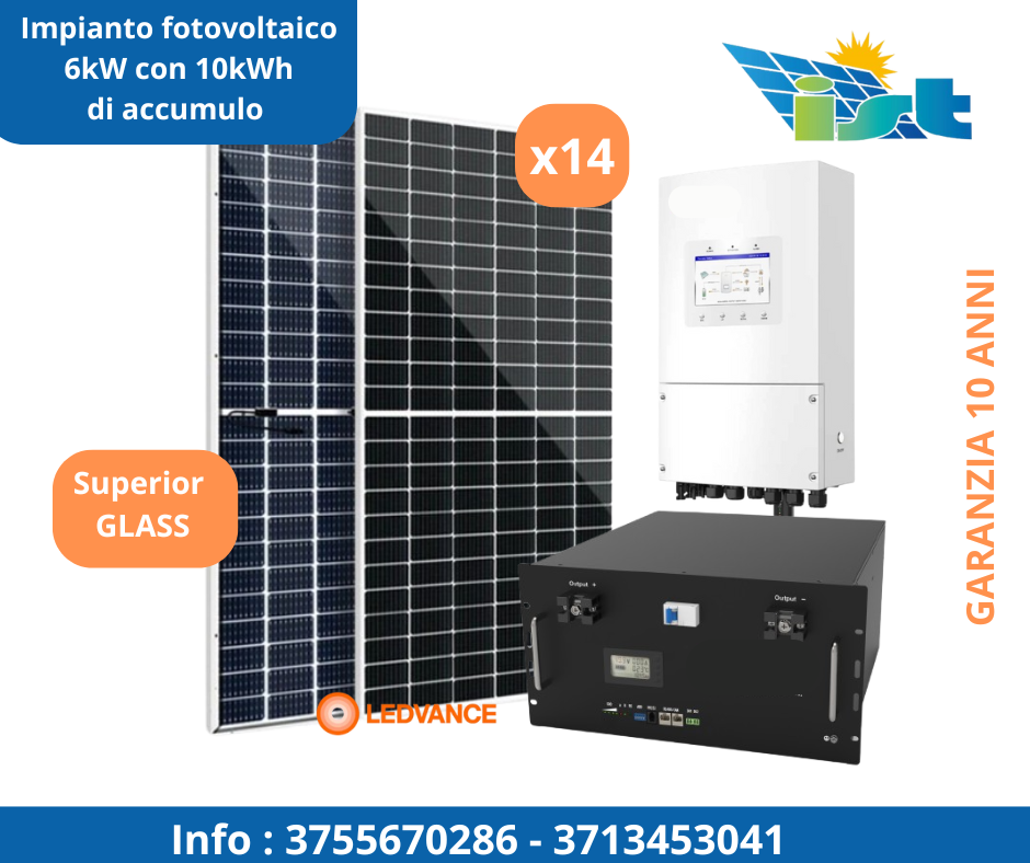 IMPIANTO DA 6+10kWh SOLIS